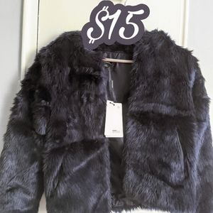 Faux fur jacket
